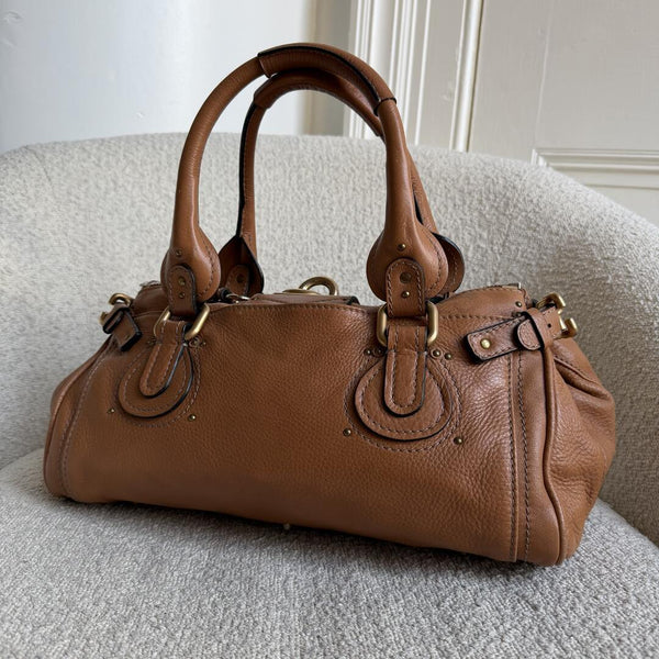 Chloe Paddington Leather Brown Handbag