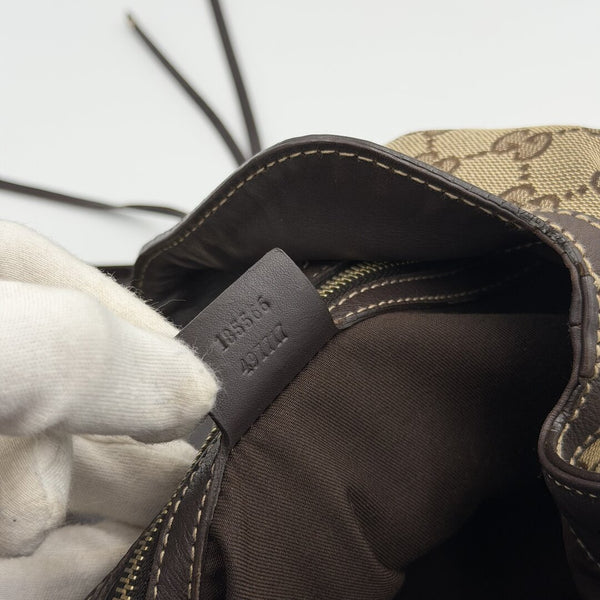 Gucci GG Canvas Indy Bamboo Brown Handbag