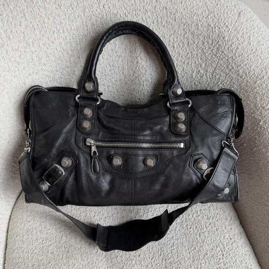 2009 Balenciaga The Giant City Leather Black Bag