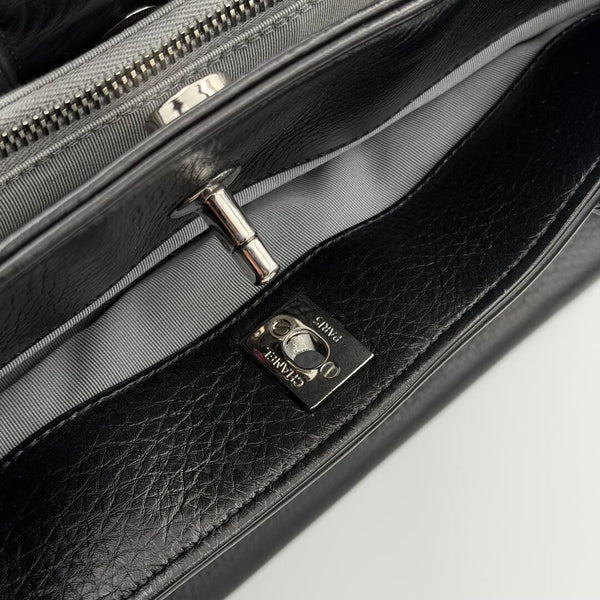 2014 Chanel Executive Cerf Caviar Black Leather Tote Bag