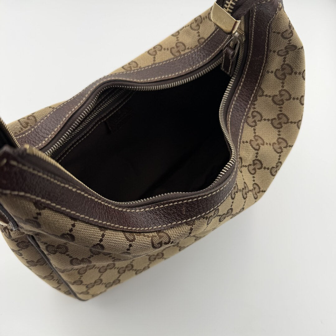 Gucci GG Canvas Brown Shoulder Bag