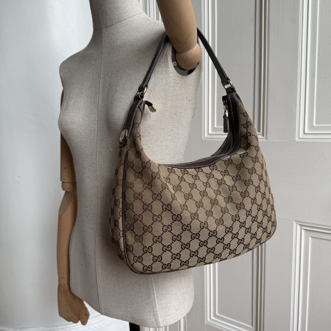 Gucci GG Canvas Brown Shoulder Bag