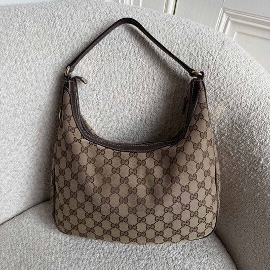 Gucci GG Canvas Brown Shoulder Bag