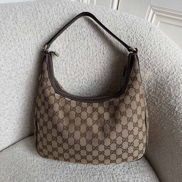 Gucci GG Canvas Brown Shoulder Bag