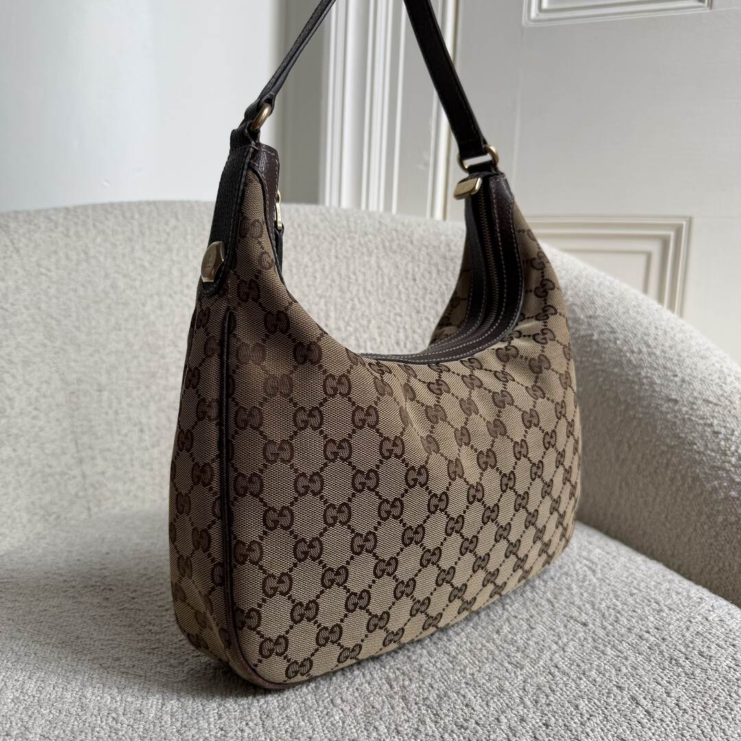 Gucci GG Canvas Brown Shoulder Bag
