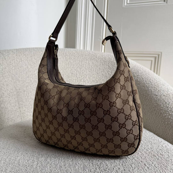 Gucci GG Canvas Brown Shoulder Bag