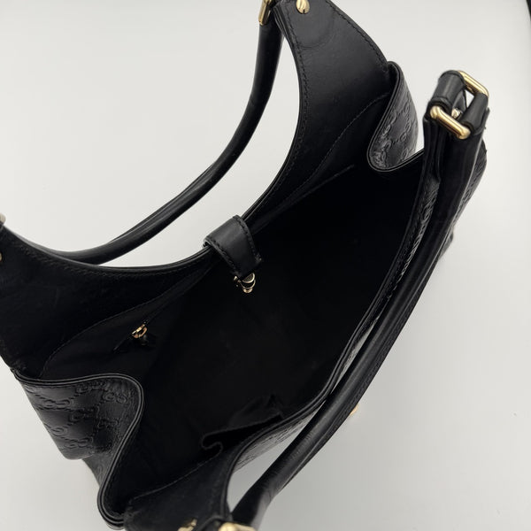 Gucci Guccissima Jackie Leather Black Shoulder Bag