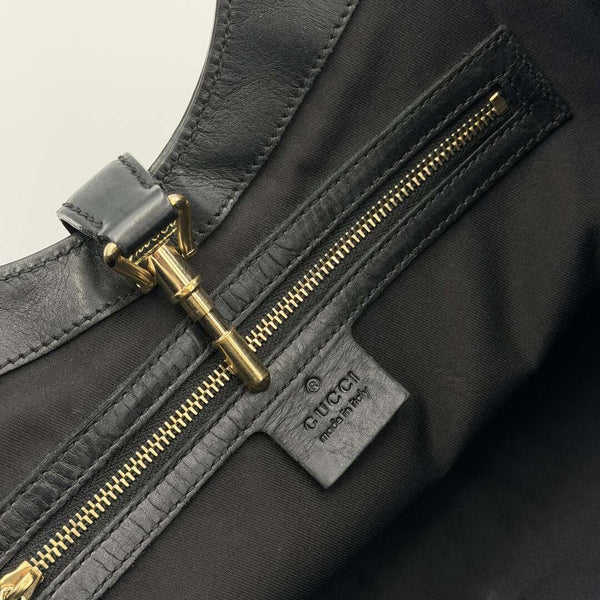 Gucci Guccissima Jackie Leather Black Shoulder Bag