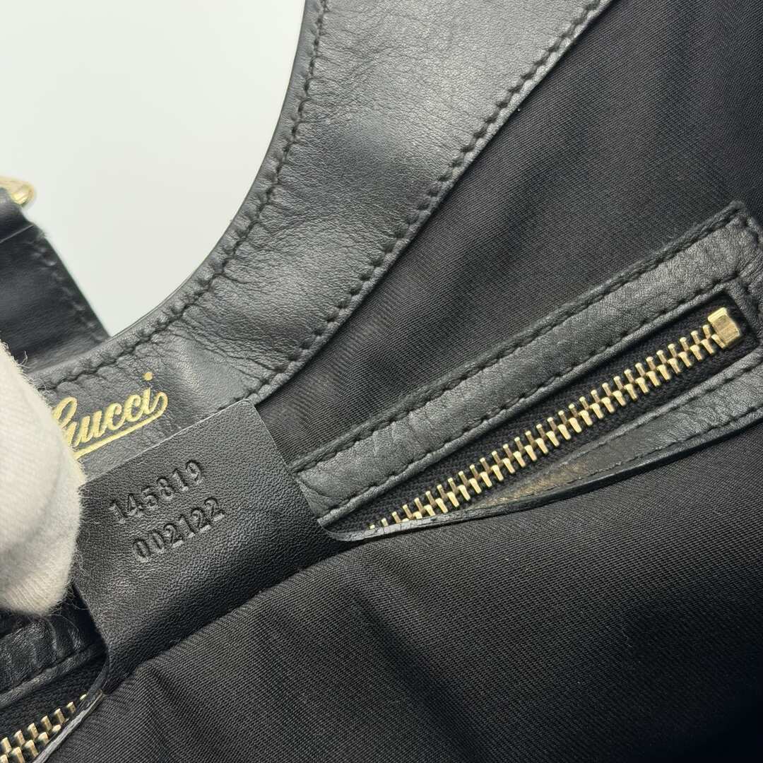 Gucci Guccissima Jackie Leather Black Shoulder Bag