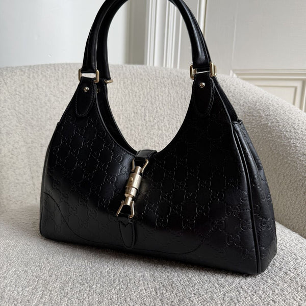 Gucci Guccissima Jackie Leather Black Shoulder Bag
