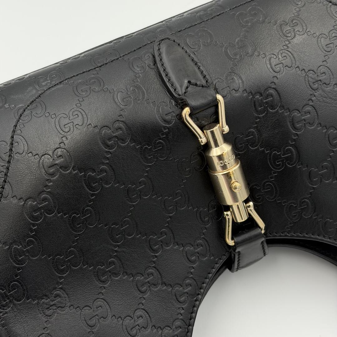 Gucci Guccissima Jackie Leather Black Shoulder Bag