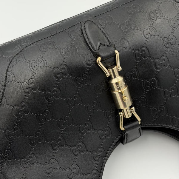 Gucci Guccissima Jackie Leather Black Shoulder Bag