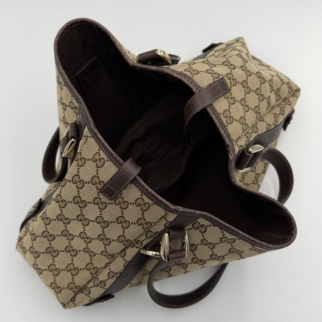 Gucci GG Canvas Abbey Brown Tote Bag