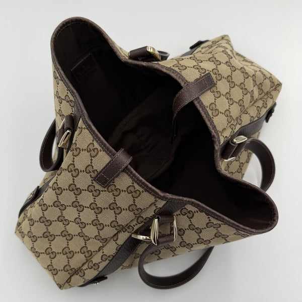 Gucci GG Canvas Abbey Brown Tote Bag