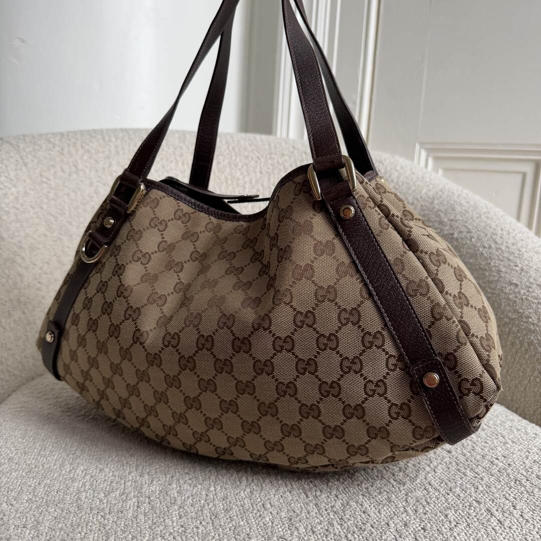 Gucci GG Canvas Abbey Brown Tote Bag