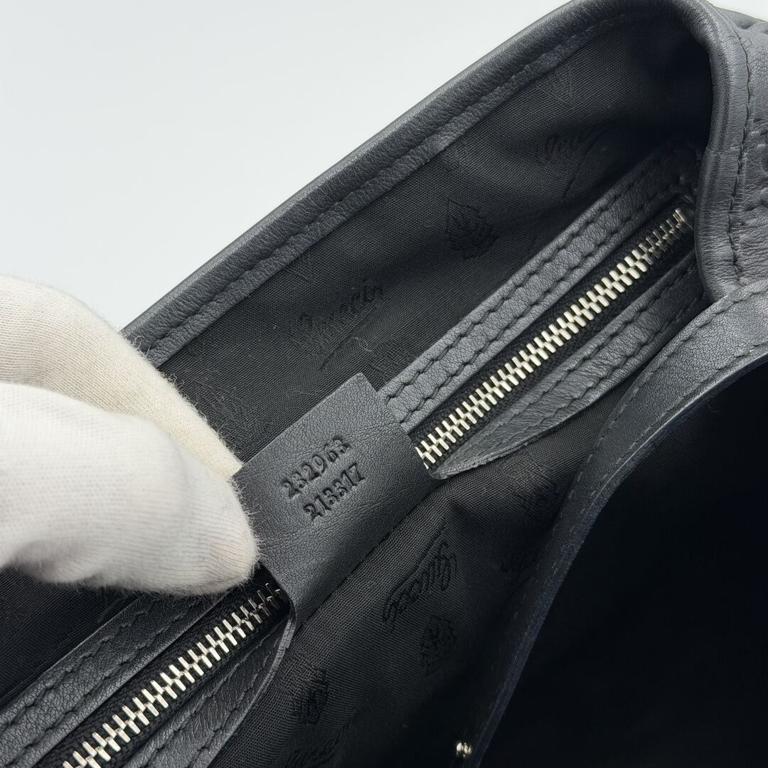 Gucci Guccissima Twins Leather Black Tote Bag