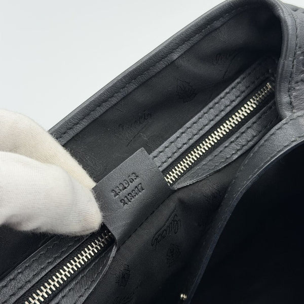 Gucci Guccissima Twins Leather Black Tote Bag