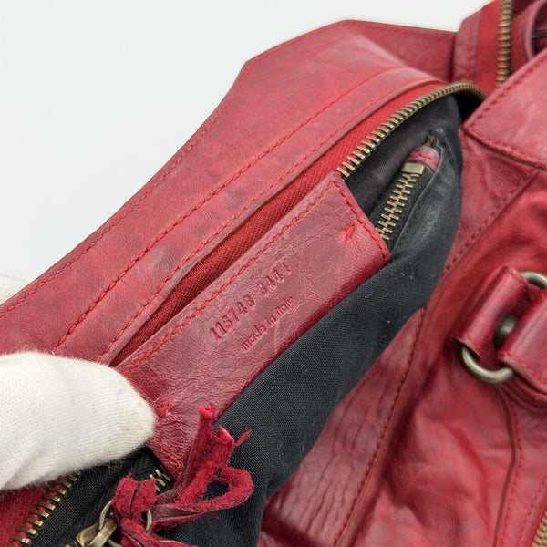 2005 Balenciaga City Leather Red Handbag