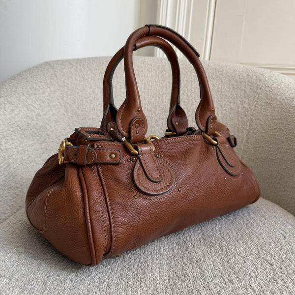 Chloe Paddington Leather Brown Handbag