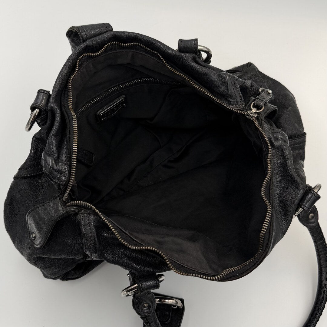Miu Miu Padlock Leather Black Shoulder Bag