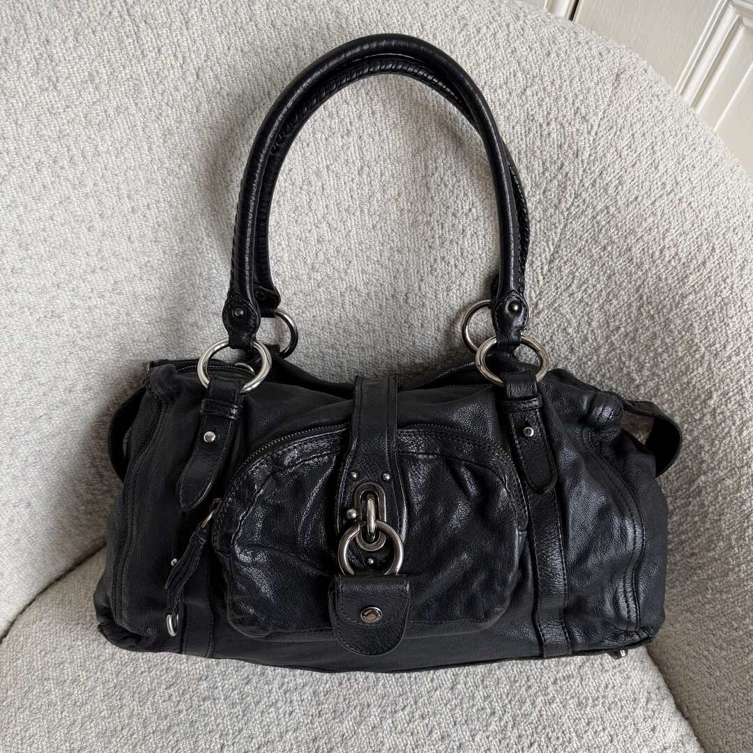 Miu Miu Padlock Leather Black Shoulder Bag