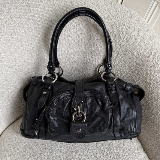 Miu Miu Padlock Leather Black Shoulder Bag