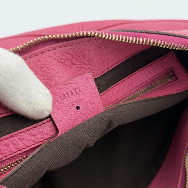 Gucci Bamboo Ring Hobo Pink Leather Shoulder Bag