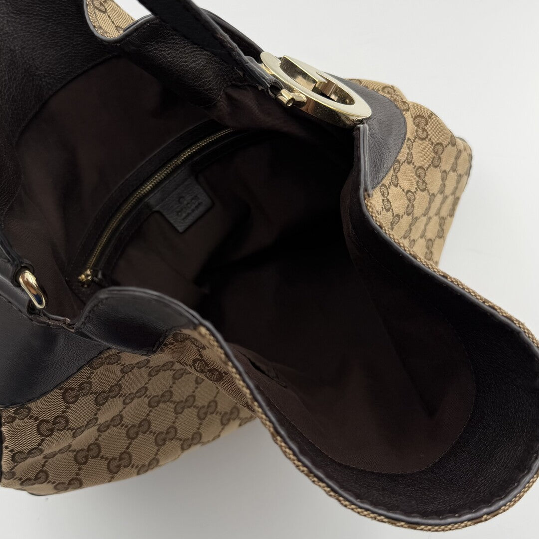 Gucci GG Canvas Charlotte Brown Shoulder Bag