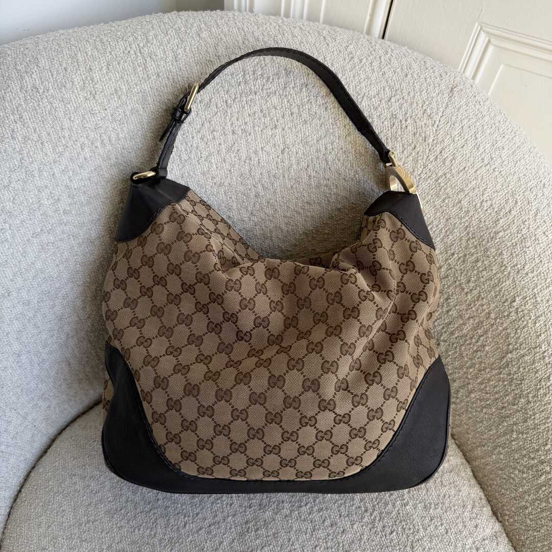 Gucci GG Canvas Charlotte Brown Shoulder Bag