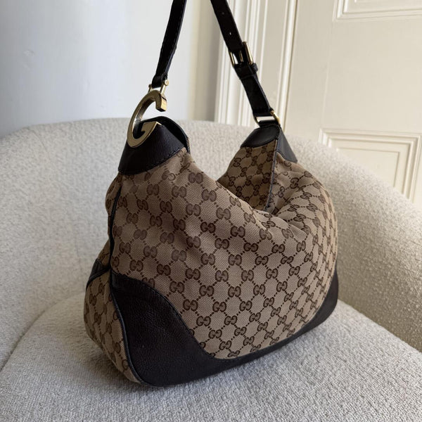 Gucci GG Canvas Charlotte Brown Shoulder Bag