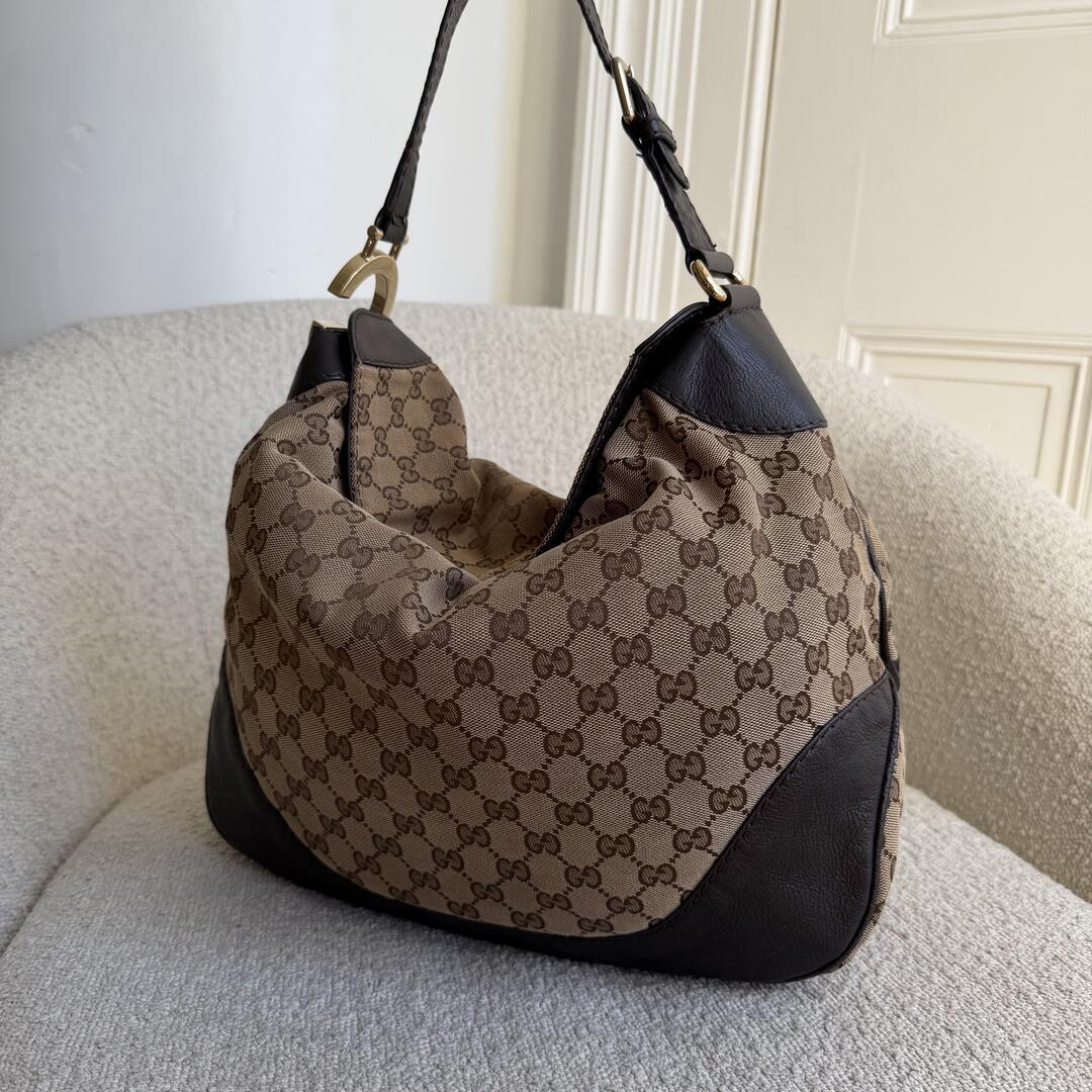 Gucci GG Canvas Charlotte Brown Shoulder Bag