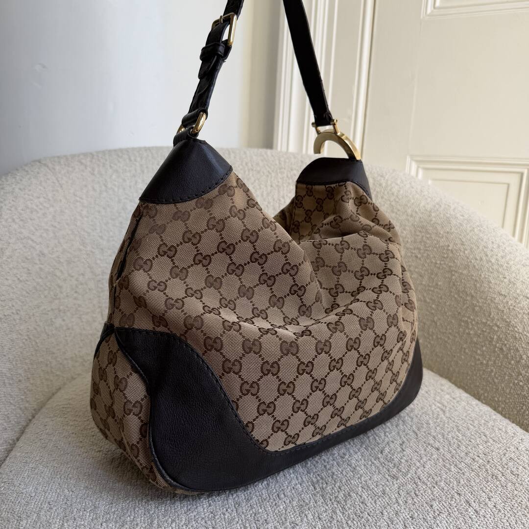 Gucci GG Canvas Charlotte Brown Shoulder Bag