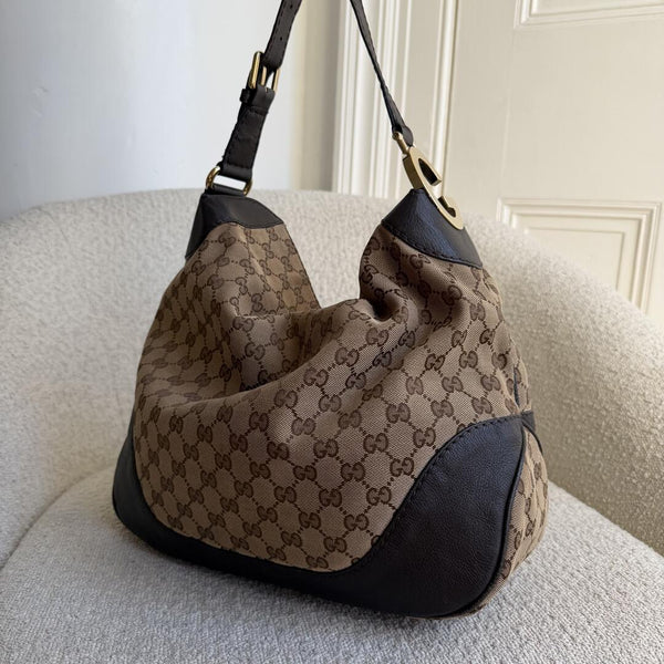Gucci GG Canvas Charlotte Brown Shoulder Bag