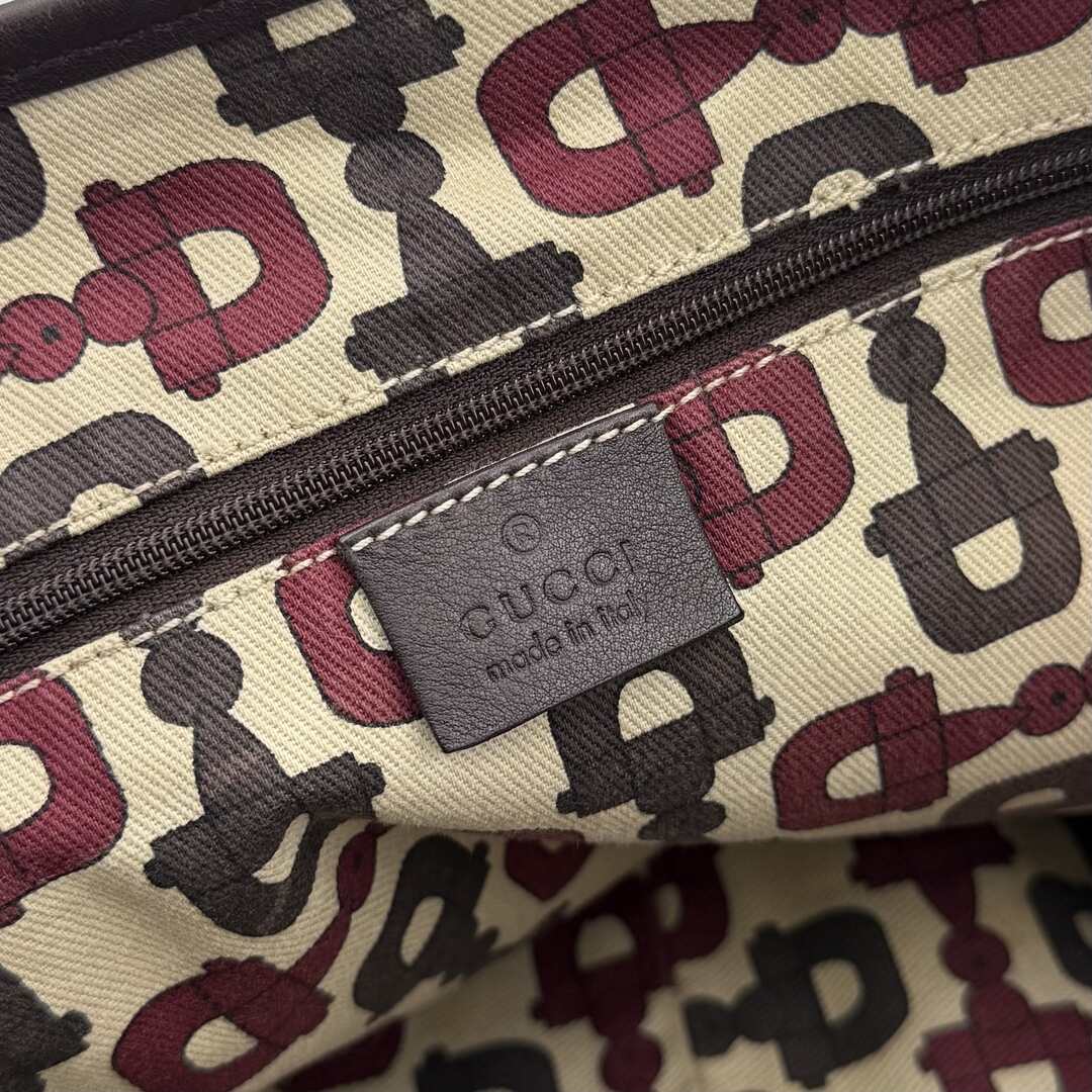 Gucci Guccissima Abbey Leather Brown Tote Bag