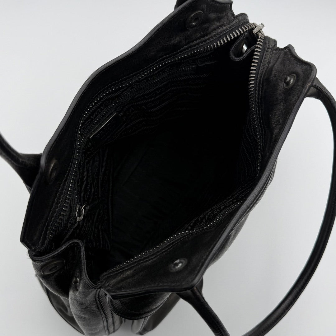 Prada Leather Black Tote Bag