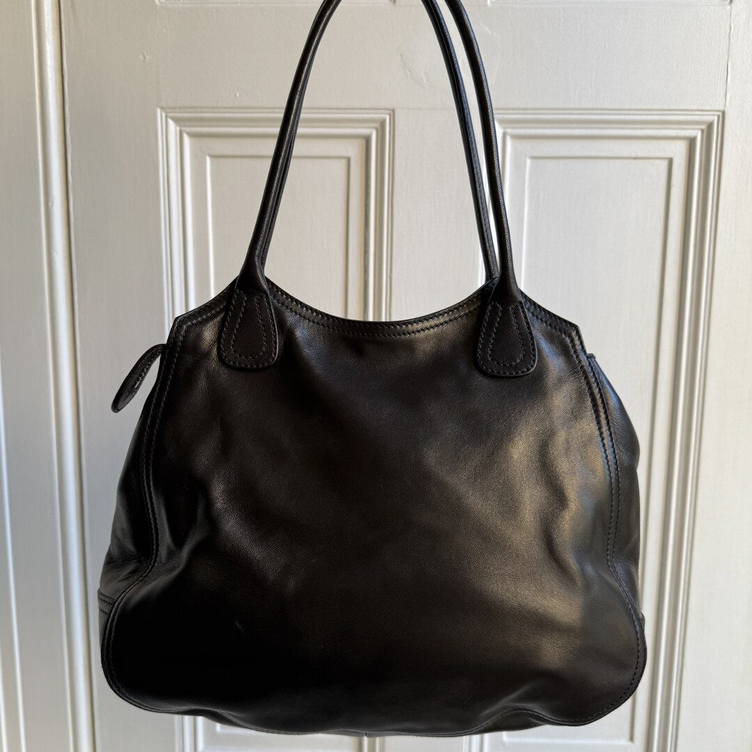 Prada Leather Black Tote Bag