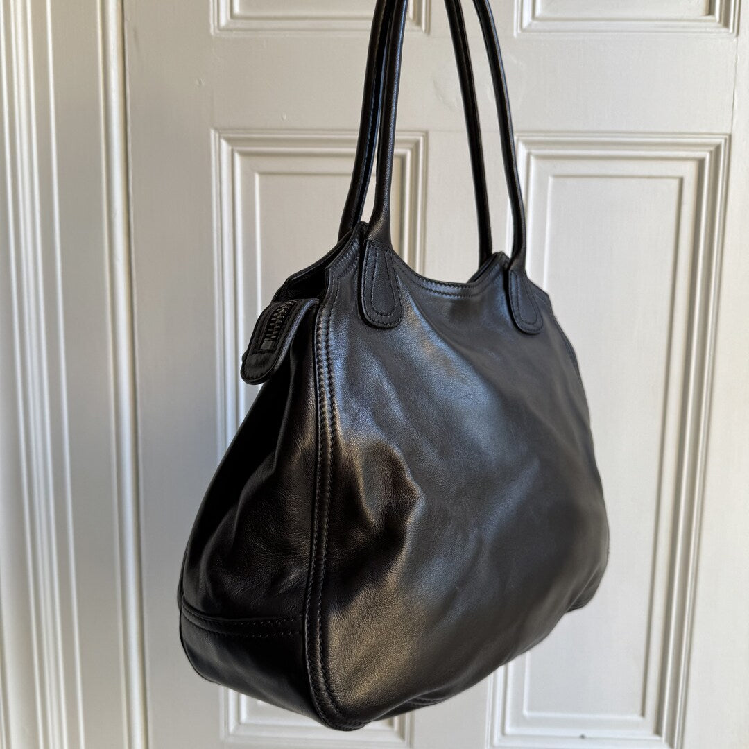 Prada Leather Black Tote Bag
