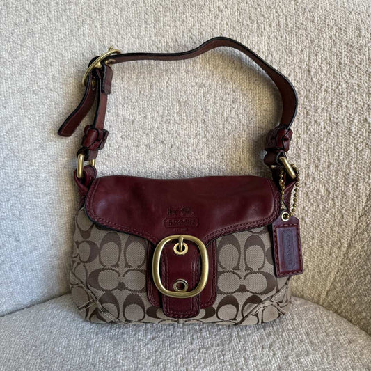 Coach Signature Red Shoulder Bag