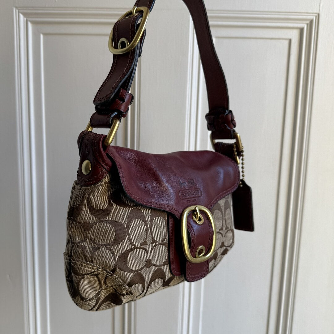 Coach Signature Red Shoulder Bag