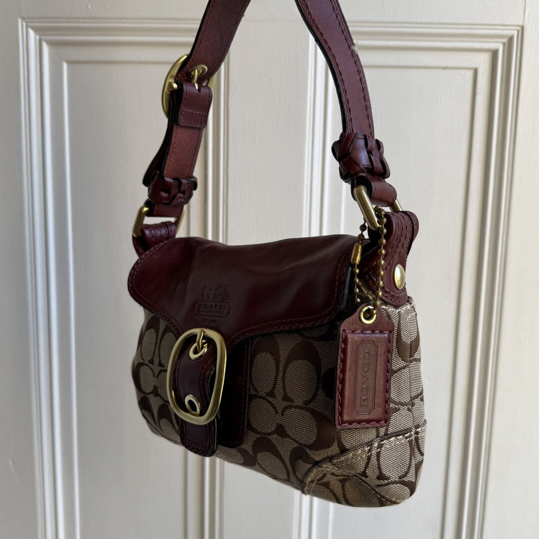 Coach Signature Red Shoulder Bag