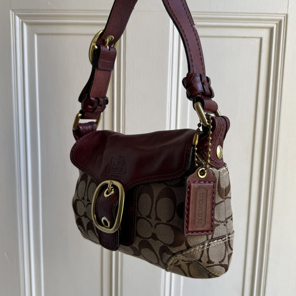 Coach Signature Red Shoulder Bag