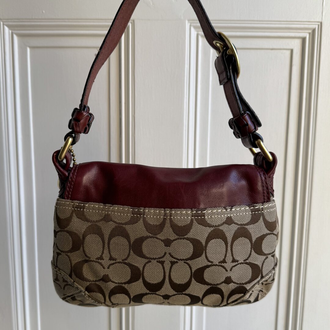Coach Signature Red Shoulder Bag