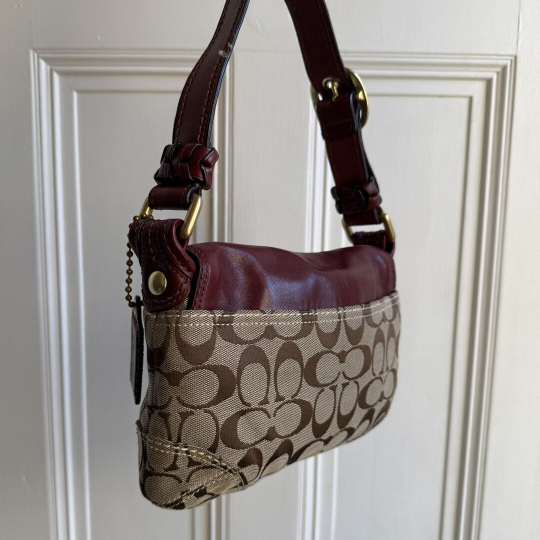 Coach Signature Red Shoulder Bag