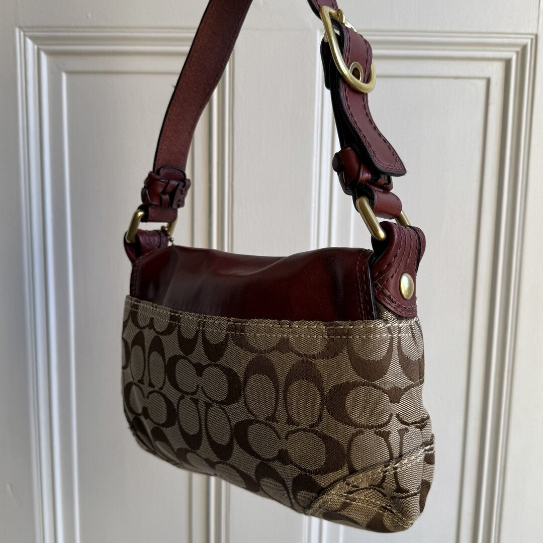 Coach Signature Red Shoulder Bag