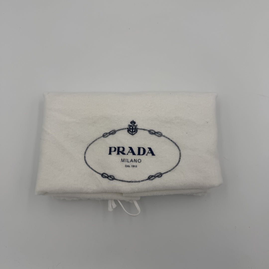 Prada Hobo Pleated Black Leather Shoulder Bag