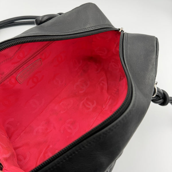 2005 Chanel Cambon Quilted Black Bowling Shoulder Bag