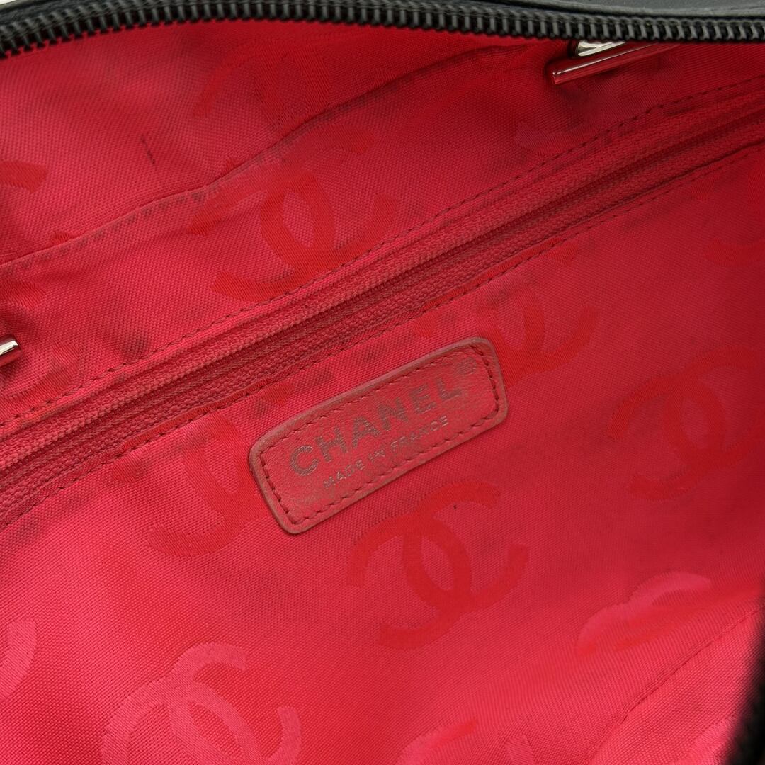 2005 Chanel Cambon Quilted Black Bowling Shoulder Bag
