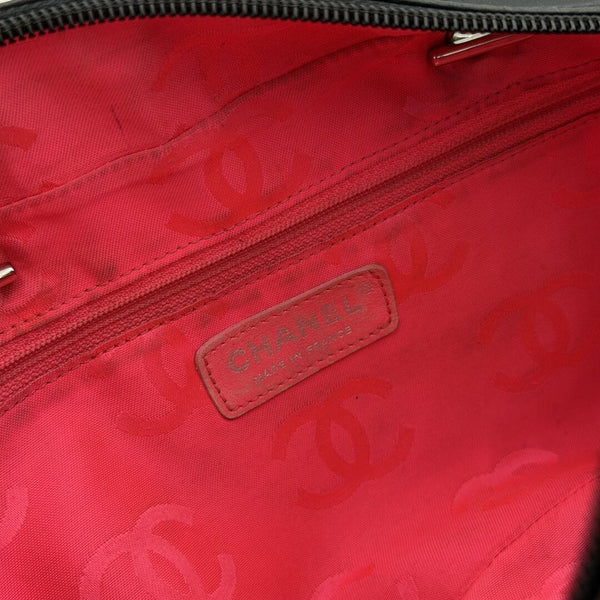 2005 Chanel Cambon Quilted Black Bowling Shoulder Bag