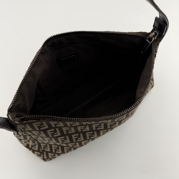 Fendi Zucchino Brown Shoulder Bag