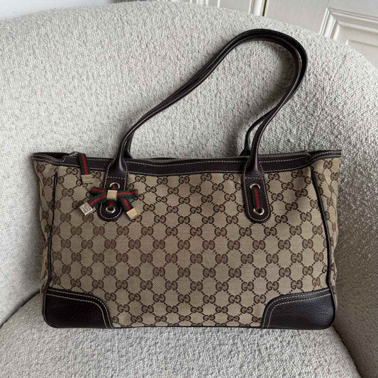 Gucci GG Canvas Princy Brown Shoulder Bag